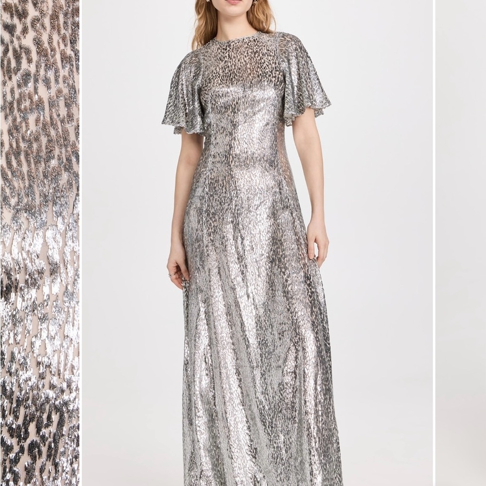The Vampire’s Wife Midnight Tremors Silver Evening Gown Size 2 4 - Picture 2 of 7